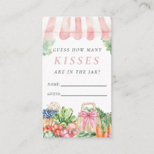 Fresh Off The Market How Many Kisses Bridal Enclosure Card