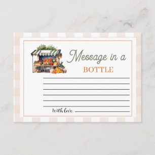 Fresh off the market Message bottle Bridal Shower Enclosure Card