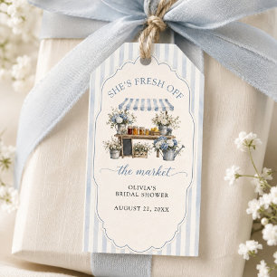 Fresh Off The Market Pastel Colours Bridal Shower Gift Tags