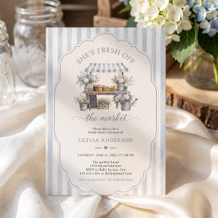 Fresh Off The Market Pastel Colours Bridal Shower Invitation