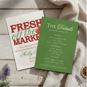 Fresh Off the Market – Personalised Modern Bridal Invitation