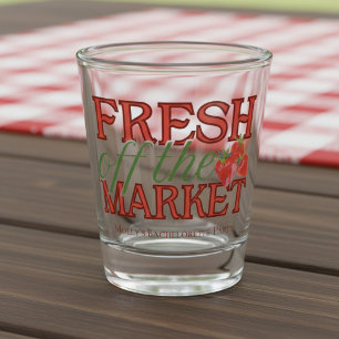 Fresh Off the Market – Personalised Modern Bridal Shot Glass