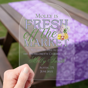 Fresh Off the Market – Personalized Modern Bridal Acrylic Invitations