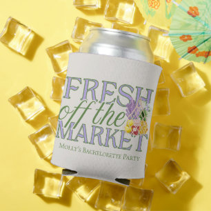 Fresh Off the Market – Personalized Modern Bridal Can Cooler