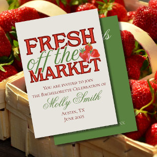 Fresh Off the Market – Personalized Modern Bridal Invitation