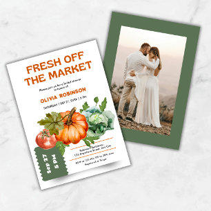 Fresh Off the Market Photo Bridal Shower  Invitation
