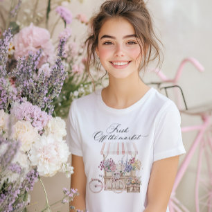 Fresh Off the Market Provence Flower Cart Bridal Tri-Blend Shirt