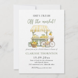 Fresh Off The Market Summer Citrus Bridal Shower Invitation