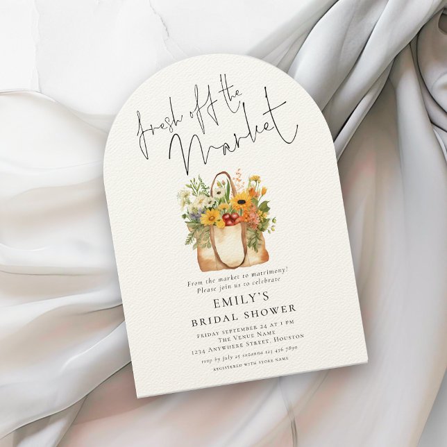 Fresh off the Market Sunflower Bridal Shower Arch Invitation (Creator Uploaded)