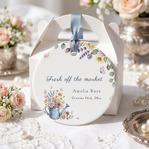 Fresh Off The Market Watering Can Bridal Shower Favour Tags