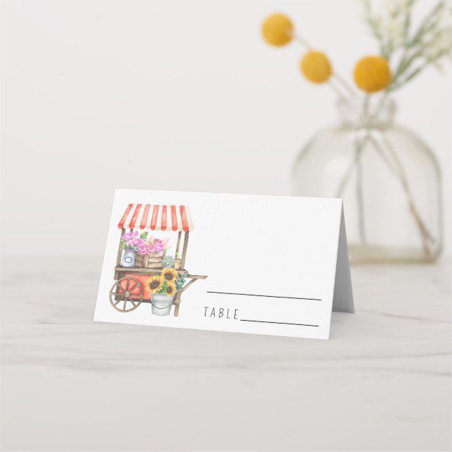 Fresh Off the Market - Wedding place cards (Front)