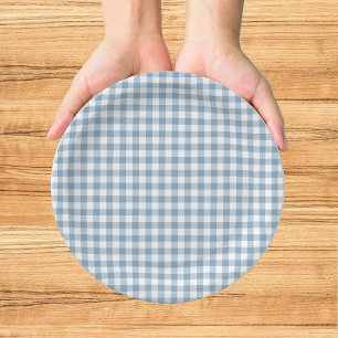 Fresh Off the Market Whimsical Blue Bridal Shower Paper Plate