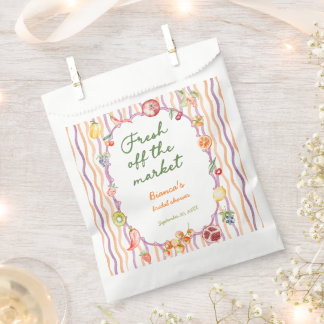 Fresh Off The Market Whimsical Bridal Shower Favour Bags