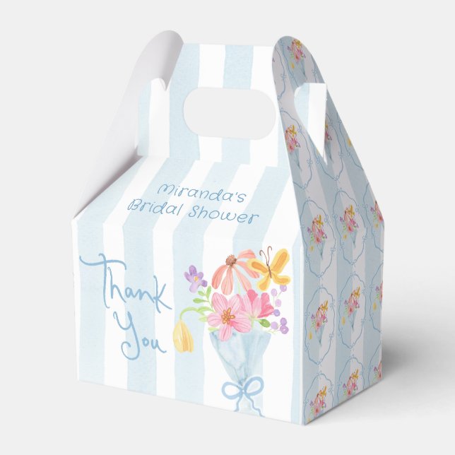 Fresh Off the Market Whimsical Bridal Shower Favour Box (Front Side)