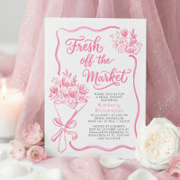 Fresh Off The Market Whimsical Drawn Bridal Shower