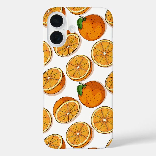 Fresh Orange Fruit Citrus Seamless Pattern Case-Mate iPhone Case (Back)