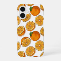 Fresh Orange Fruit Citrus Seamless Pattern