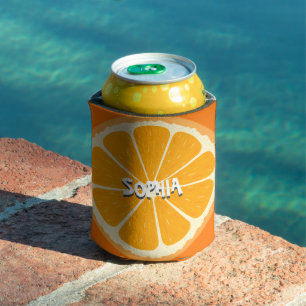 Fresh Orange Fruit Juicy Lemon Juice Illustration Can Cooler