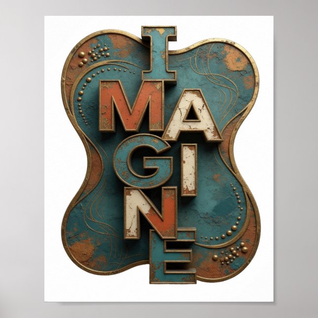Fresh Orange IMAGINE Custom Design Poster (Front)