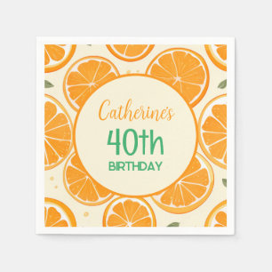 Fresh Orange Slice Pattern – Bright Citrus Fruit  Napkin