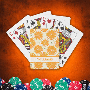 Fresh Orange Slice Pattern – Bright Citrus Fruit Playing Cards