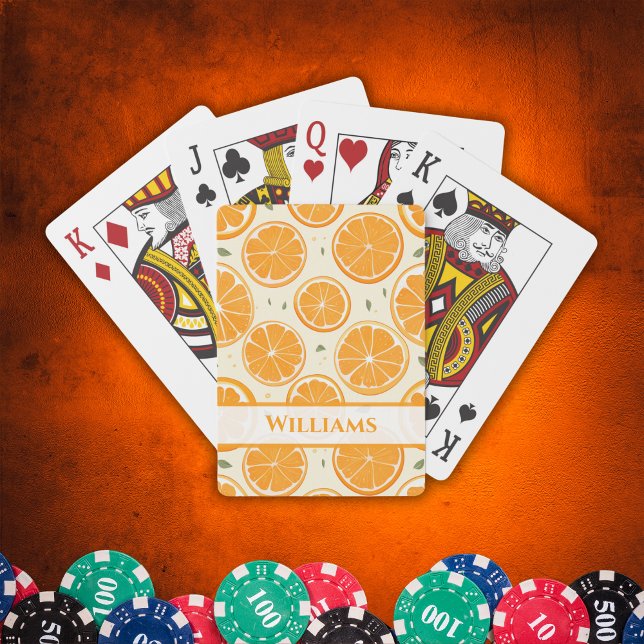 Fresh Orange Slice Pattern – Bright Citrus Fruit Playing Cards (Creator Uploaded)