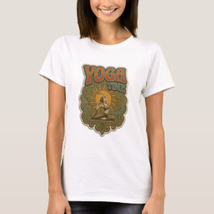 Fresh Orange YOGA TIME Text Design T-Shirt
