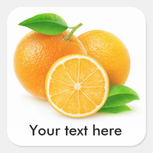 Fresh oranges square sticker