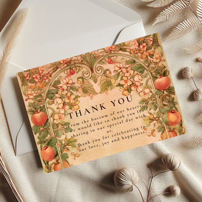 Fresh Orchard Botanical Wedding Thank You Card (Creator Uploaded)
