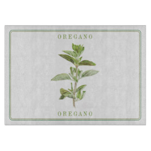 Fresh Oregano 11"x8" Glass Cutting Board