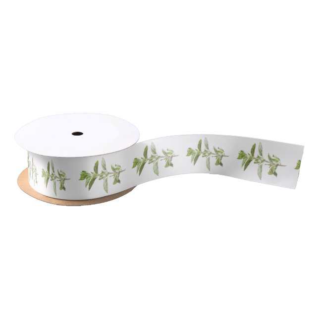 FRESH OREGANO 1.5" Wide Satin Ribbon (Spool)