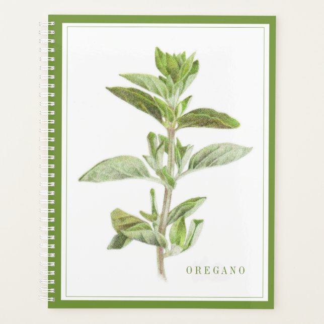 FRESH OREGANO 8.5x11 Planner / Green (Front)