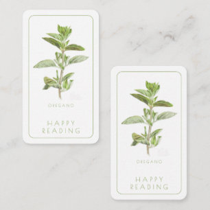 FRESH OREGANO Bookmark - 3.5x2 Card + Text