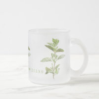 FRESH OREGANO Frosted Glass Mug