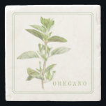 FRESH OREGANO Marble Stone Coaster<br><div class="desc">Rest your favourite hot or cold beverages on this FRESH OREGANO marble stone coaster. * Oregano is a beautiful and fragrant herb, with many uses, both medicinal and culinary. This sprig, plucked fresh from the garden, was drawn by hand with coloured pencils. * Other coasters, and matching products are available...</div>