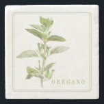 FRESH OREGANO Marble Stone Coaster<br><div class="desc">Rest your favourite hot or cold beverages on this FRESH OREGANO marble stone coaster. * Oregano is a beautiful and fragrant herb, with many uses, both medicinal and culinary. This sprig, plucked fresh from the garden, was drawn by hand with coloured pencils. * Other coasters, and matching products are available...</div>