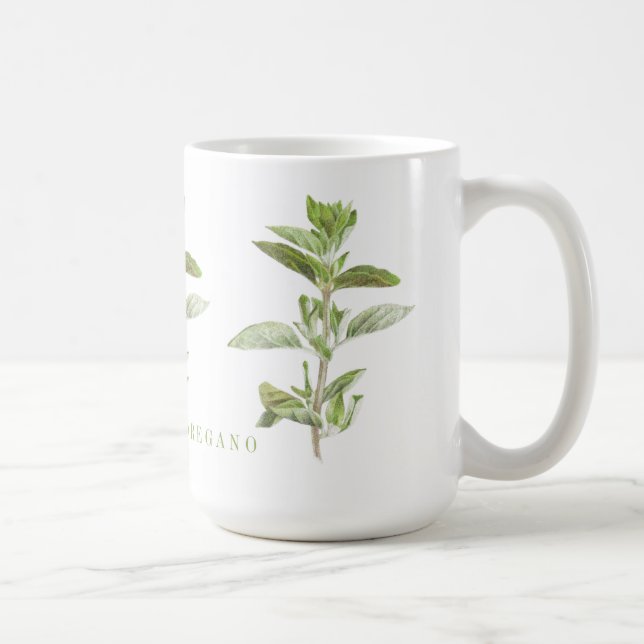 FRESH OREGANO Tall White Mug (Right)
