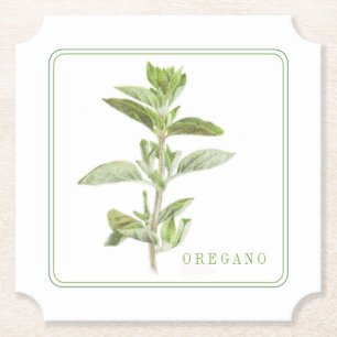 FRESH OREGANO Ticket Paper Coasters (+text)