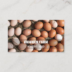 Fresh Organic Bio Eggs Farm Business Card