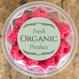 Fresh Organic Produce Classic Round Sticker