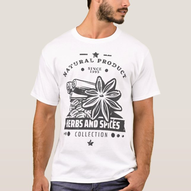 Fresh organic seasoning with cinnamon, star anise  T-Shirt (Front)