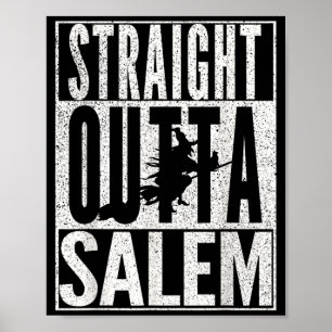 Fresh Out Of M Halloween Witch Black Cat Poster