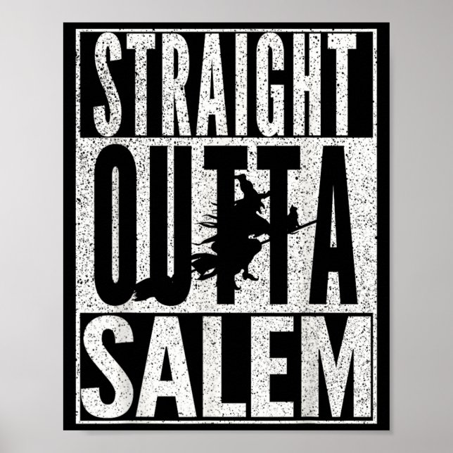 Fresh Out Of M Halloween Witch Black Cat Poster (Front)