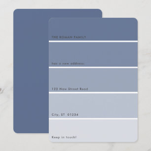 Fresh Paint Moving Announcement Blue Paint Chip