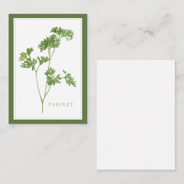 FRESH PARSLEY 3.5x2.5 Flat Card / Green (Front/Back)