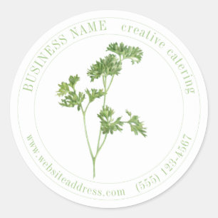 FRESH PARSLEY Biz ID Large Round Stickers 
