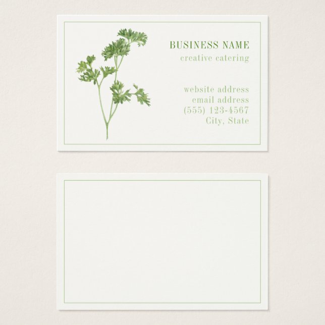 FRESH PARSLEY Euro Business Card (Front & Back)
