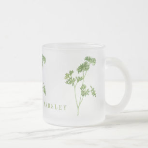 FRESH PARSLEY Frosted Glass Mug
