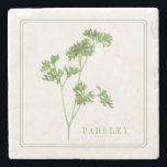 FRESH PARSLEY Marble Stone Coaster ( text)<br><div class="desc">Rest your favourite hot or cold beverages on this FRESH PARSLEY marble stone coaster. Easily change "PARSLEY" by choosing "Personalise this template", and typing what you'd rather have it say. Change the font, font size and/or colour with Edit Design, then Edit Text. * Parsley is a beautiful and fragrant herb,...</div>
