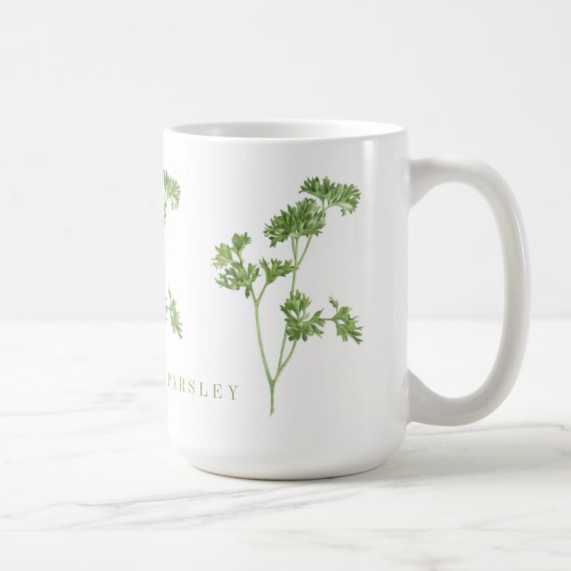 FRESH PARSLEY Tall White Mug (Right)